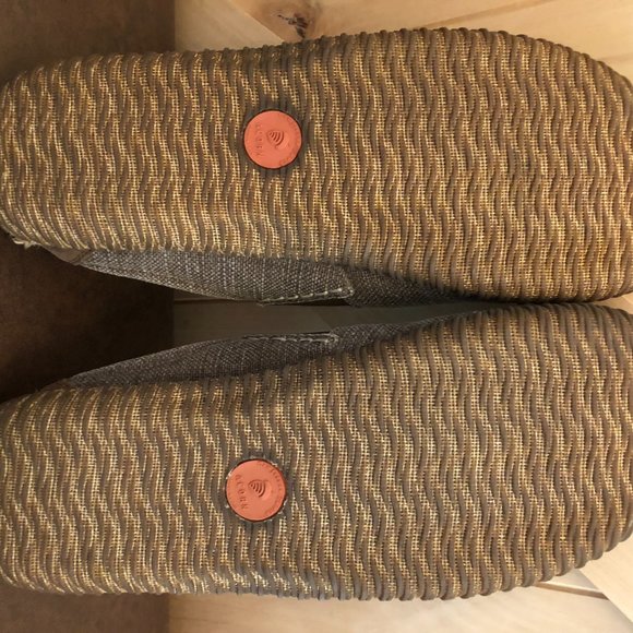 Acorn Distressed Canvas Mule Slides - Picture 5 of 5